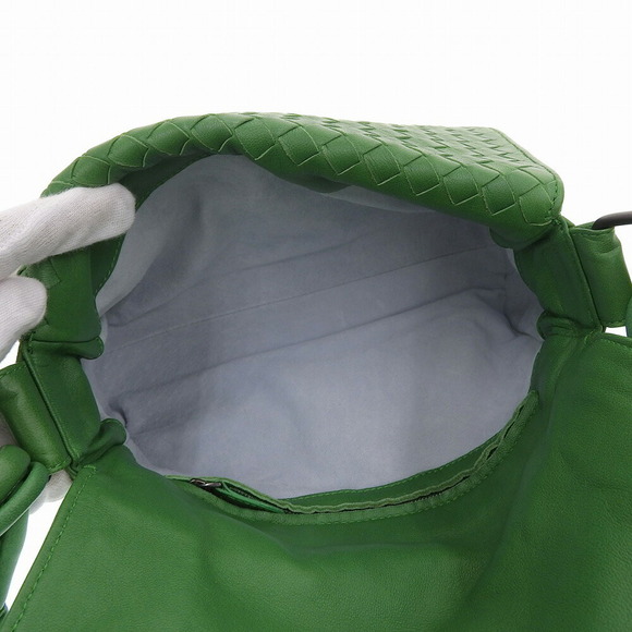 Bottega Veneta Shoulder One Green Leather Intrecciato Bag - Picture 4 of 8